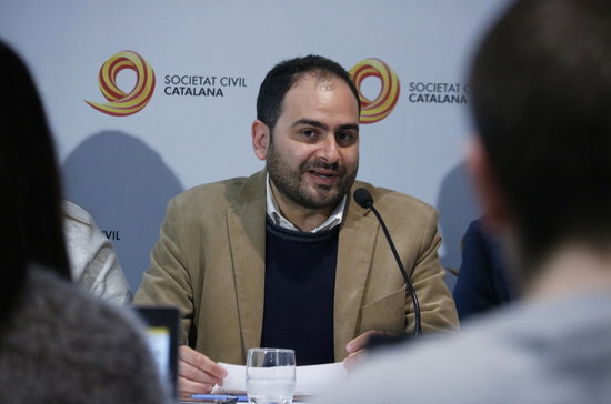Societat Civil Catalana president Fernando Sánchez Costa on February 28, 2020 (by Gerard Artigas)